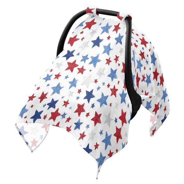 Mazeann July 4th Stars Car Seat Cover Baby Breathable Soft Infant Carseat Covers