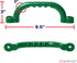Play Platoon Playground Safety Handles, 2 Pack - Green Grab Handle Bars for Outdoor Jungle Gym or Swing Set