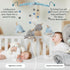 JolyRolyPal Set 12 Crib Mobile for Boys and Girls, Whale Mobile with Mobile Arm and Lullabies for Baby, Ocean Animal