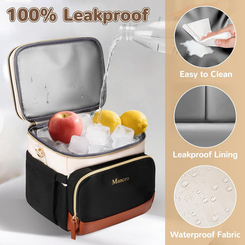 Pack, 6 9 Mancro Expandable Breastmilk Cooler Bag with Ice Fits Bottles Up to Ounce, Portable Breast Pump Bag