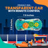 3-5 Playbees Light-Up Transparent Car with Remote Control, Toys for Autistic Kids Ages Sensory Activity for Kids
