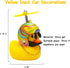 wonuu Rubber Duck Car Decorations, Cute Yellow Duck Dashboard Ornaments with Propeller