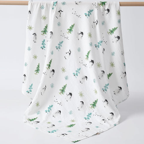 47x47 Inches, POMISO Muslin Swaddle Blankets for Boys & Girls, Newborn Receiving Blankets, Soft Breathable Baby