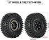 INJORA 1.0 Brass Beadlock Tires Set 4PCS for 1/18 TRX4M 1/24 RC Crawler Car Axial SCX24 Upgrade