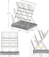 9 Vertical Baby Bottle Drying Rack, Hooks Vertical Rack Dryer with Drainage Tray for Water Bottles, Drinking Glasses