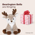 11.5" Bearington Reiny Christmas Reindeer Stuffed Animal - Soft Christmas Reindeer Plush Toy with Scruffy Fur