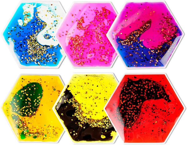 Onyoloy Sensory Soft Gel Liquid Toys - Hexagon Sensory Motion Fidget for