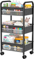Baby Diaper Caddy Rolling Utility Cart, 3 Tier Baby Essentials Nursery Organizer