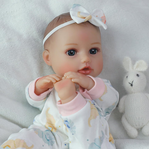 16 inch 3 4 5 6 SCOM Realistic Baby Doll Girl - Soft Body Baby Dolls with Accessories, Real Life Cute Toddler, Lifelike