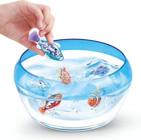2 2 Pack) Swimming (2 Pack), 7165E Robo Alive Robo Fish Series (Teal + Orange by ZURU Robotic Fish Water Activated