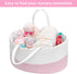 ABenkle X-Large Diaper Caddy Organizer - Cotton Rope Nursery Storage Basket for Baby Essentials, Boys & Girls Shower