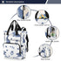 BOESI Backpack, Mommy Backpack Ink-wash Rabbit Diaper Bag Bag, Multifunctional Diaper Bag, Travel