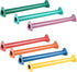 16 Inch 7 Colors Steel Monkey Bars Ladder Rungs Set - Backyard Playground and Indoor Outdoor Climbing Kit (7 Pack)
