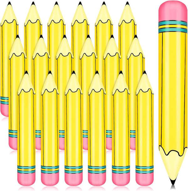 18 Pcs 27 Inch Giant Large Inflatable Pencil Back to School Graduation