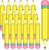 18 Pcs 27 Inch Giant Large Inflatable Pencil Back to School Graduation