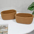 ?2 Pack?ABenkle Small Woven Baskets, Tiny Oval Shallow Storage Baskets, Mini Cotton Rope Decorative Basket, Boho