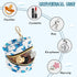 Blue Butterfly Round Pacifier Storage Case with Zipper, Portable Pacifier Case for Travel, Diaper Bag & Purse, Pacifier