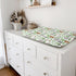 Baby Safari Animals Changing Pad Covers with Tropical Leaves, Soft Breathable Stretch for Diaper Change Table 32''x16''