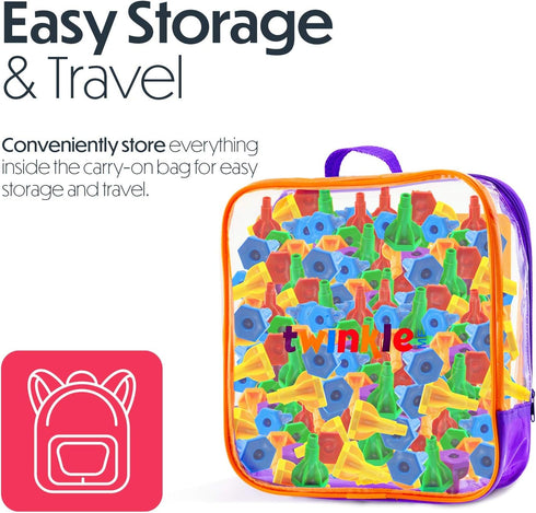 Jumbo Pack Pegs Board Game Set | 48 Pegs + 2 Boards & Storage Bag for Motor Skills, Sorting, Counting, Therapy