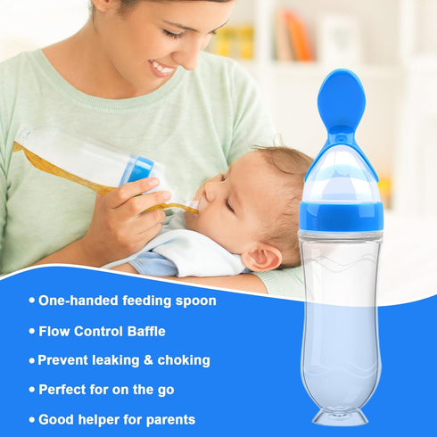 Food Feeder Baby Fruit Feeder Pacifier (3 Pcs) with Silicone Pacifiers, Baby Food Dispensing Spoon, Bottle Brush