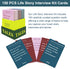 150 Pcs Life Story Interview Kit Cards, Family Conversation Cards for Family Game Night with Curated Question Cards