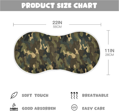 J JOYSAY 22''x11'' 4 1 Pack Military Camouflage Baby Burp Cloths for Boys Girls Large Cotton Baby Washcloths Extra