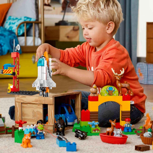 Vilbocr Space Shuttle Toy Building Blocks, 107Pcs Aerospace Kit for Boys 4+ Years, Compatible with Other Building Toys