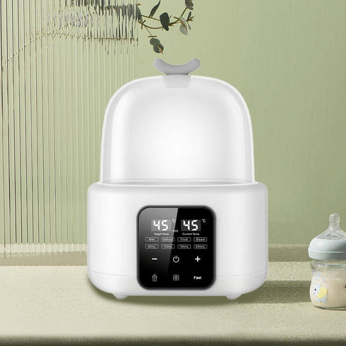 MotiveTech Bottle Warmer with LCD Display for Milk Preparation at Home, White