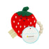 0+ Pearhead Strawberry Baby Teether Soft Plush Sensory Toy with BPA-Free Silicone Beaded Ring & Crinkle Sound, Soothes
