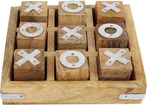 IBLAY Handmade Wooden Tic Tac Toe Game - Great Gift for All Occasions