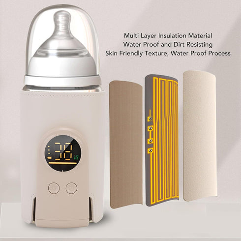 Cosiki 5000mAh Portable Bottle Warmer, Fast Heating Bottle Warmer, Battery Warmers with Accurate Temperature Control