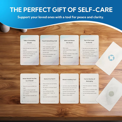 108 Mindfulness Cards for Coping Skills & Mind Brain Emotional Insight Cards - Somatic Therapy for Stress Relief