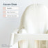 Yeah Baby Goods Wipeable Cushion Cover (White) - Compatible with The IKEA Antilop Highchair - Soft, Waterproof Baby
