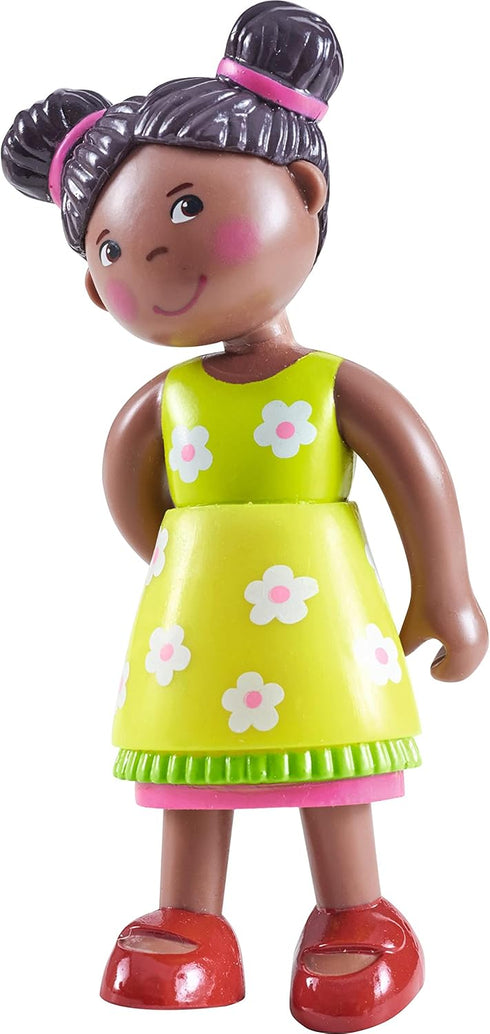 HABA Little Friends Naomi - 4" Girl Dollhouse Toy Figure with Pig Tails