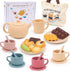 Silicone Tea Party Set for Little Girls Kids Toddlers Tea Set with