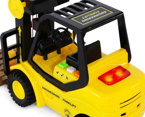 Toyland 23cm (9") (1:16) 3+ Friction Powered Forklift Pallet Truck - Scale - Boys Construction Toy with Lights & Sound