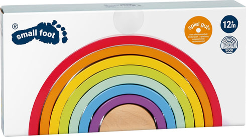 Wooden Rainbow Building Blocks with Ball (Large) by Small Foot, Educational Game for Toddlers