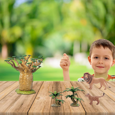 Gemini&Genius 2Pcs Lion Toys for Kids, Safari Animal Figures, Wildlife Family Lions Action Figures for Educational Toys