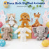 6 8 Inch Set Pcs Stuffed Animals Bulk, Small Stuffed Safari Animals, Zoo Stuffed Animals (Cat Dog Elephants Giraffe