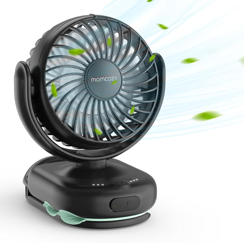 Momcozy Portable Stroller Fan with Clip | 4-Speed Mini-Fan for Carrier |