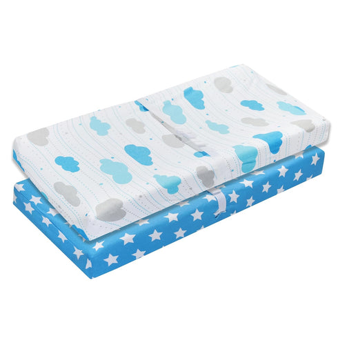 EVERYDAY KIDS 2 Pack Baby Changing Pad Covers for Baby Boy Fits