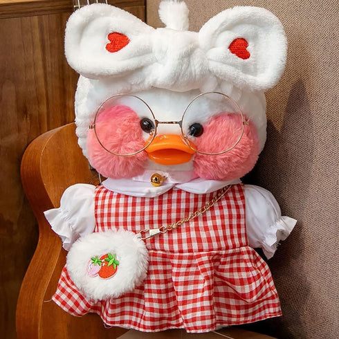 9 Kids12inch (1White Duck Stuffed Animal Toy with Outfits and Accessories to Match DIY Dress Up Clothes for Duck Plush