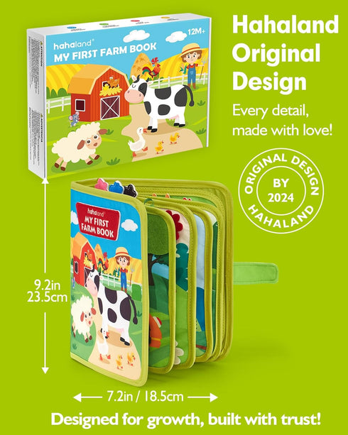 1-3 1 hahaland Busy Book for Toddlers - Montessori Toys Busy Board for Year Old Boy Gifts Girl Toys Educational