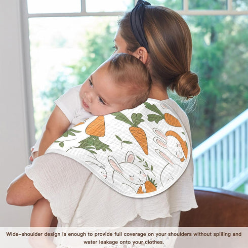 YEGAME Set 1 11 22 Inch Muslin Baby Burp Cloths of - Bunny Super Absorbent Cotton Burping Rags Soft Baby Washcloths