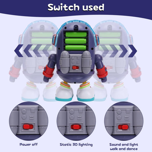 WRYBV Dancing Space Duck Toy, Space Duck Dancing Musical Interactive Toy, Walking Duck Baby Robot, Electric Dancing