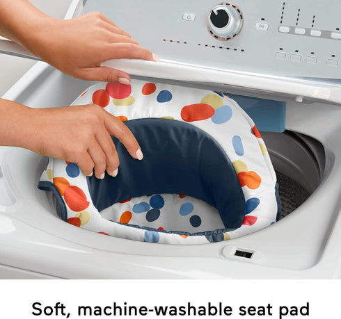 Fisher-Price Portable Baby Chair, Darling Dots Sit-Me-Up Floor Seat with BPA-Free Teether & Clacker Newborn