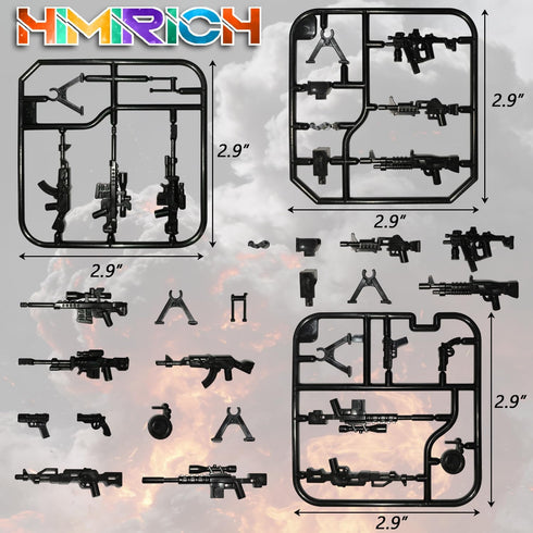 Pack, Set 80+ WW2 (11 Pack) Military Weapons Military Toy Gun for Classic Building Blocks, Pieces Army Accessory