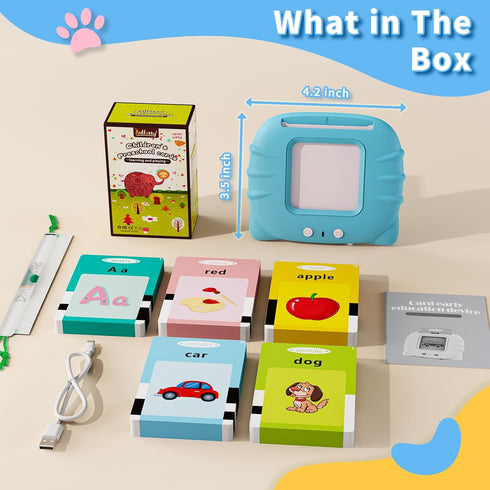 Toddler Toys Talking Flash Cards for 1-6 Year Old Boys and Girls, Autism Sensory Toys for Educational Learning
