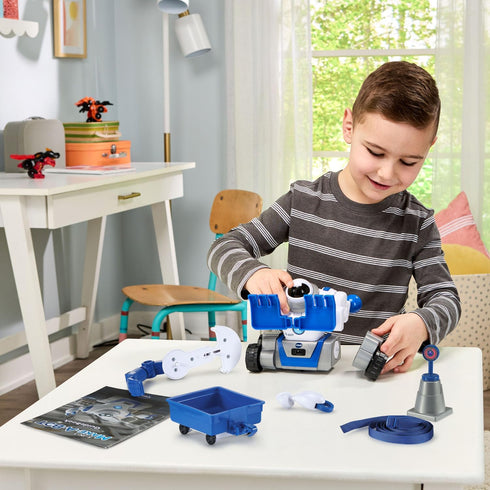 5-in-1 VTech Make-a-Bot Transformable Robot Toy with Sound Sensor and Obstacle Detector