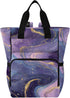 SUABO Baby Diaper Bag Backpack Purple Gold Starry Sky Large Bag Waterproof Travel